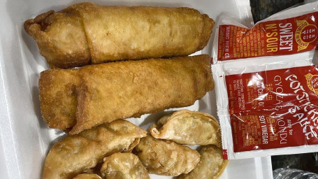 Two Egg Rolls Six Gyoza