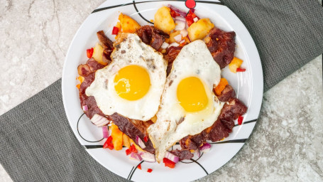 9. 2 Eggs Home Fries With Bacon Sausage