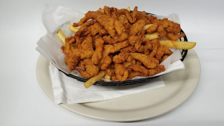 Fried Clam Strips In A Basket