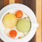 A6. Durian in Vanilla Snow with Vanilla or Green Tea Ice Cream