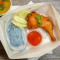 6. Fried Chicken Leg With Blue Sticky Rice