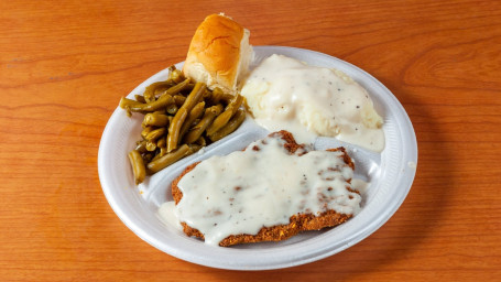 Chicken Fried Steak Sandwich With Fries/Chips