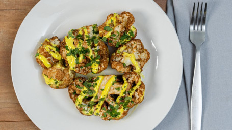 Cauliflower Steaks (Gf, Vg, V W/ Green Tahini/ Harissa)