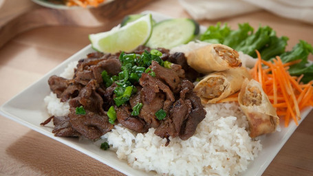 Lemongrass Beef Steak Rice Plate