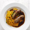 Sweet Potato Mash, Mother Plucker Sausage Chicken), Onion Gravy V)