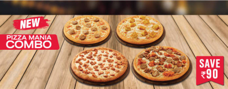 Refeição Para 4 Pessoas: Combo Pizza Mania Não Vegetariano