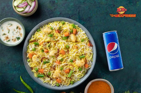 Veg Biryani With Pepsi