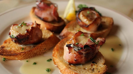 Bacon-Wrapped New Bedford Scallops