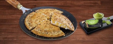 Paratha Pizza Combos: Milho Pesto De Manjericão