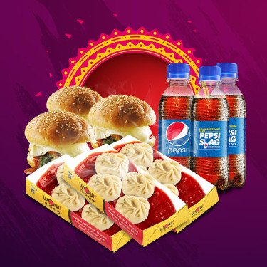 Veg Darjeeling Steam Momo [12 Pcs] Com Veg Moburg [3 Pcs] E 3 Refreshing Pepsi [250Ml Cada]