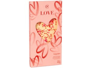 Tablete Chocolate Branco Carta De Amor 45G