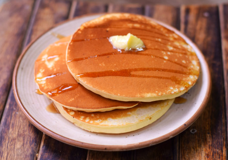 American Pancakes With Maple Syrup (3 Pcs)