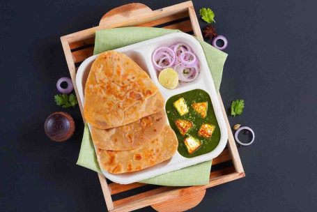 Palak Paneer Paratha Lunchbox (Sem Culpa)