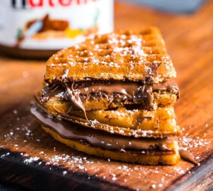 Waffle With Chocolate Hazelnut And Butterscotch