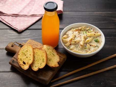 Choice Of Pasta With Choice Of Garlic Bread And Coolers