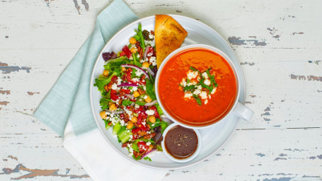 Tomato Basil Soup W/ Caeser Salad