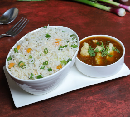 Vegetable Fried Rice Gobi Manchurian