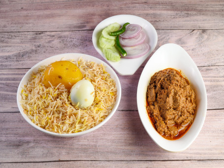 Egg Biryani Chicken Chaap Salad