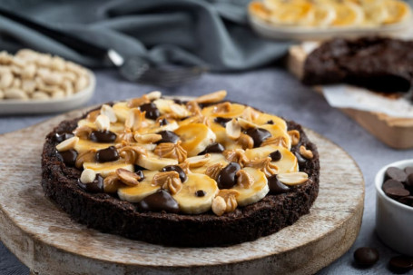 Peanut Butter,Chocolate And Banana Brownie