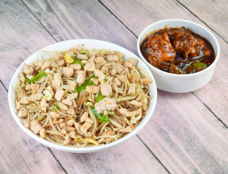 Chicken Chow Hakka Chilli Chicken 3Pcs