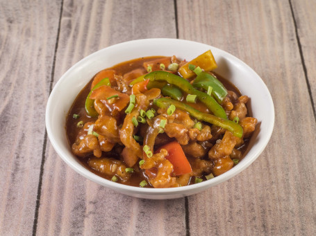 Red And Green Pepper Chicken With Gravy