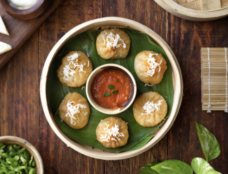 Cheese And Corn Momos [6 Pieces] [Jain]