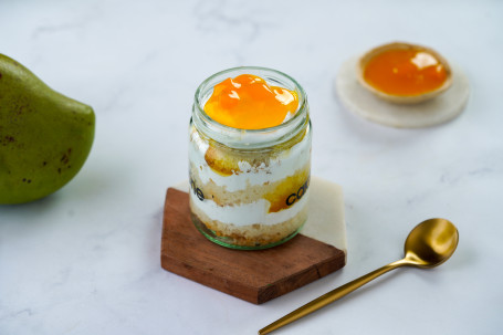 Bolo De Pote De Frutas Com Manga