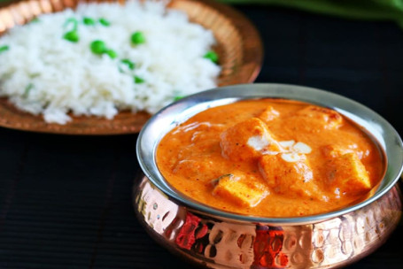 Fried Rice-Paneer Butter Masala With Papad