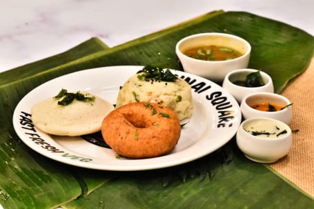 Chennai Square Combo Idli Vada Upma