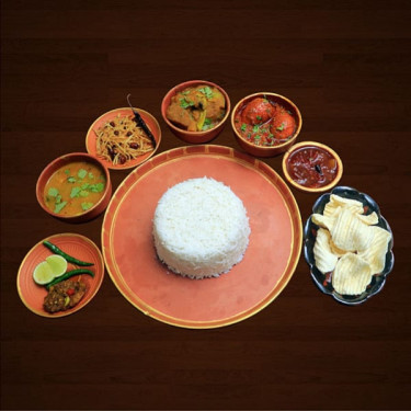 Egg Rice Thali