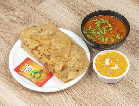 Paratha (2 Pcs) Aloo Sabzi (250 Ml) Halwa (100 Ml)