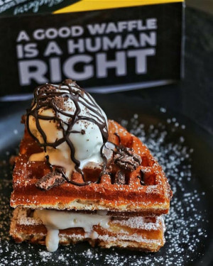 Vanilla Ice Cream Waffles