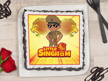 Little Singham Vanilla Poster Cake