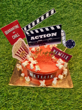 Eggless Netflix Theme Cake (1 Lb)