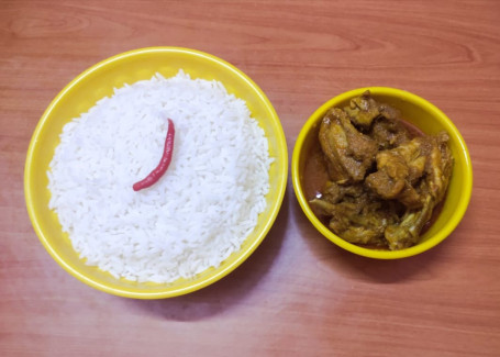 Rice (2 Plate) Chicken Curry (6 Pcs)