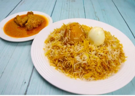 Egg Biryani (750Ml) With Chicken Kasha (2Pcs)