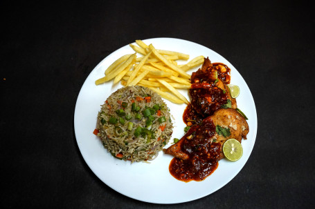 Chicken Steak [Served With Fried Rice French Fries]