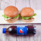 2 Pc Veg Cheese Burger 1Pc Coke 250Ml