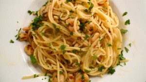 Espaguete Peperoncino Ai Gamberetti