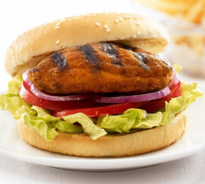 Chicken Patty Burger With Cheese