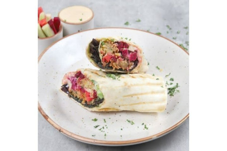 Chickpea Falafel And Hummus Wrap