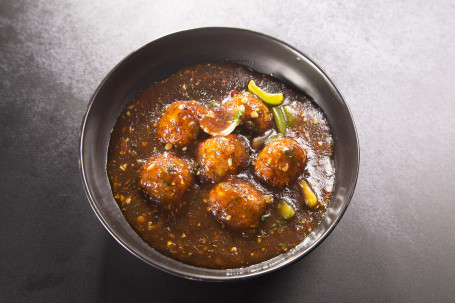 Vegetable Dumplings In Manchurian Sauce