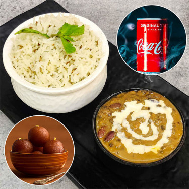 Dal Makhani Rice Meal Gulab Jamun [1 Piece] Cold Drink