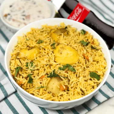 Aloo Biriyani With Coke