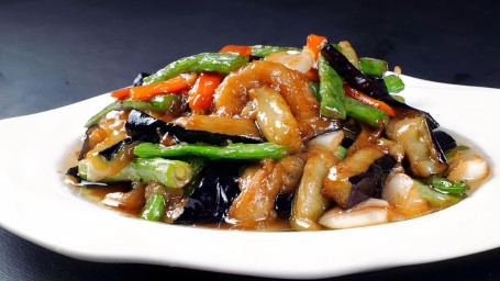 Roasted Green Bean With Eggplant/Jiā Zi Shāo Sì Jì Dòu