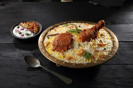 Chicken Biryani With Aloo Salad