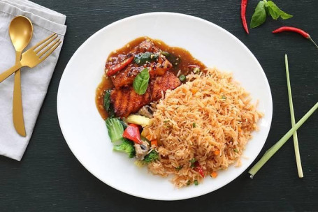 Singapur Mixed Fried Rice +Chilli Fish