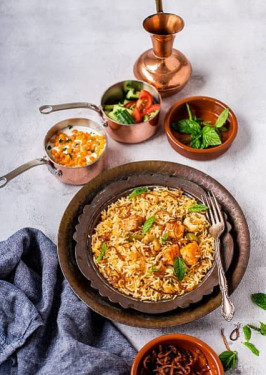 Paneer Tikka Masala Biryani And Salad