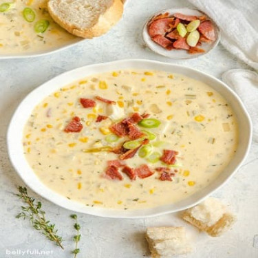 Egg Sweet Corn Soup, Garlic Bread Veggies Combo