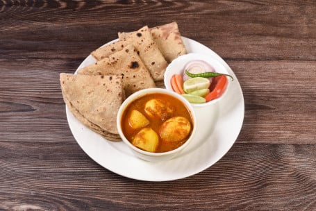 Roti 4 Piece Egg Curry Salad (2 Piece Egg)